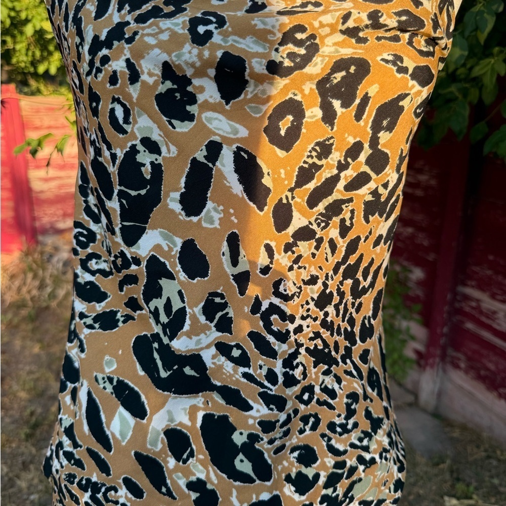 Topshop Black and Tan Animal Print Camisole - Picture 5 of 6